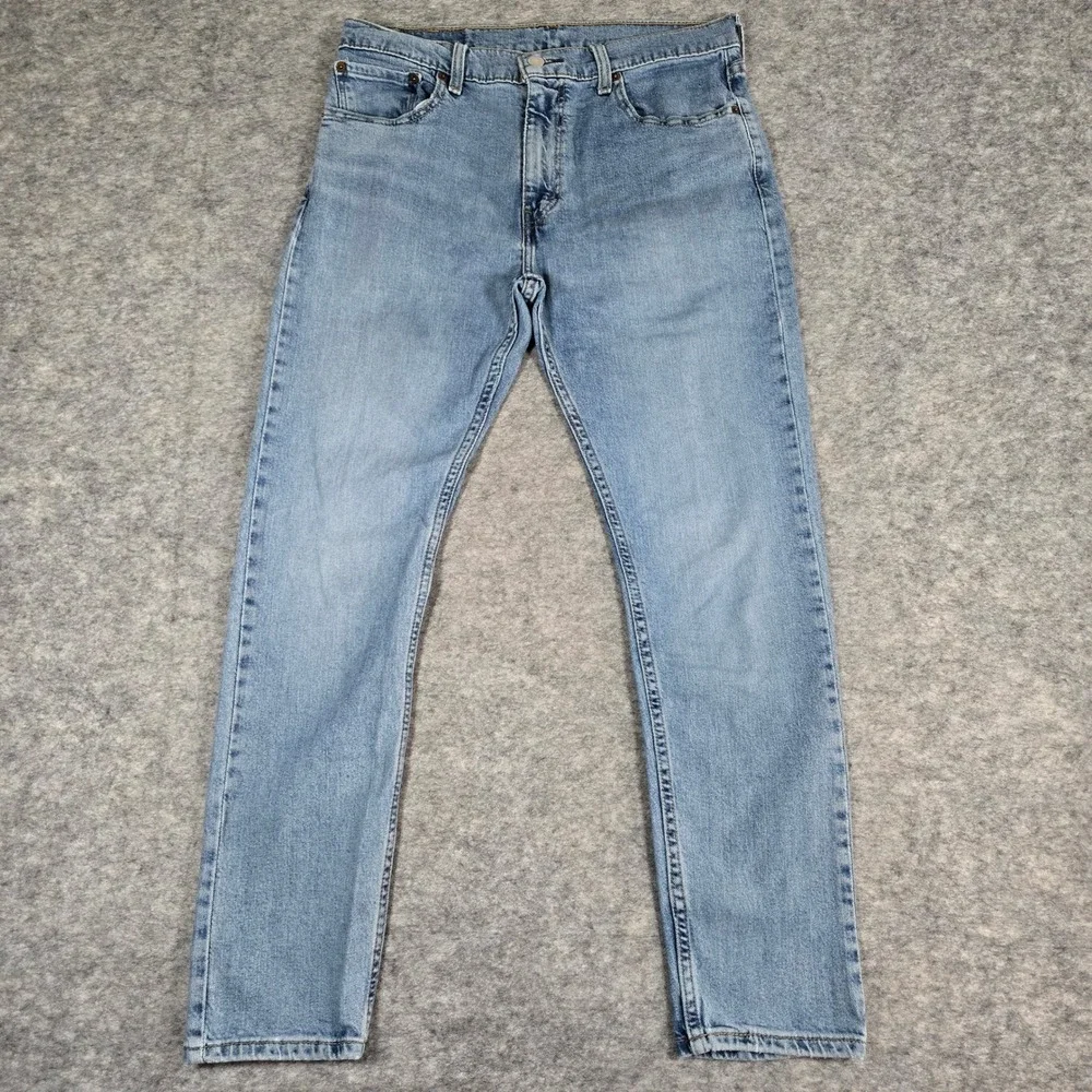 Levis Mens Light Blue 512 Slim Taper Stretch Denim Jeans 33x30 (Fits 33x28)